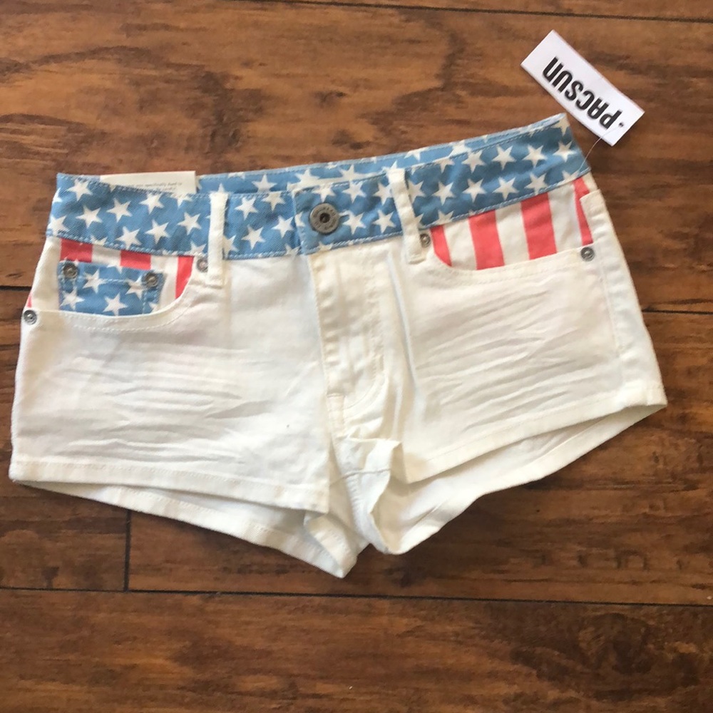 Pacsun Low Rise American Flag Short